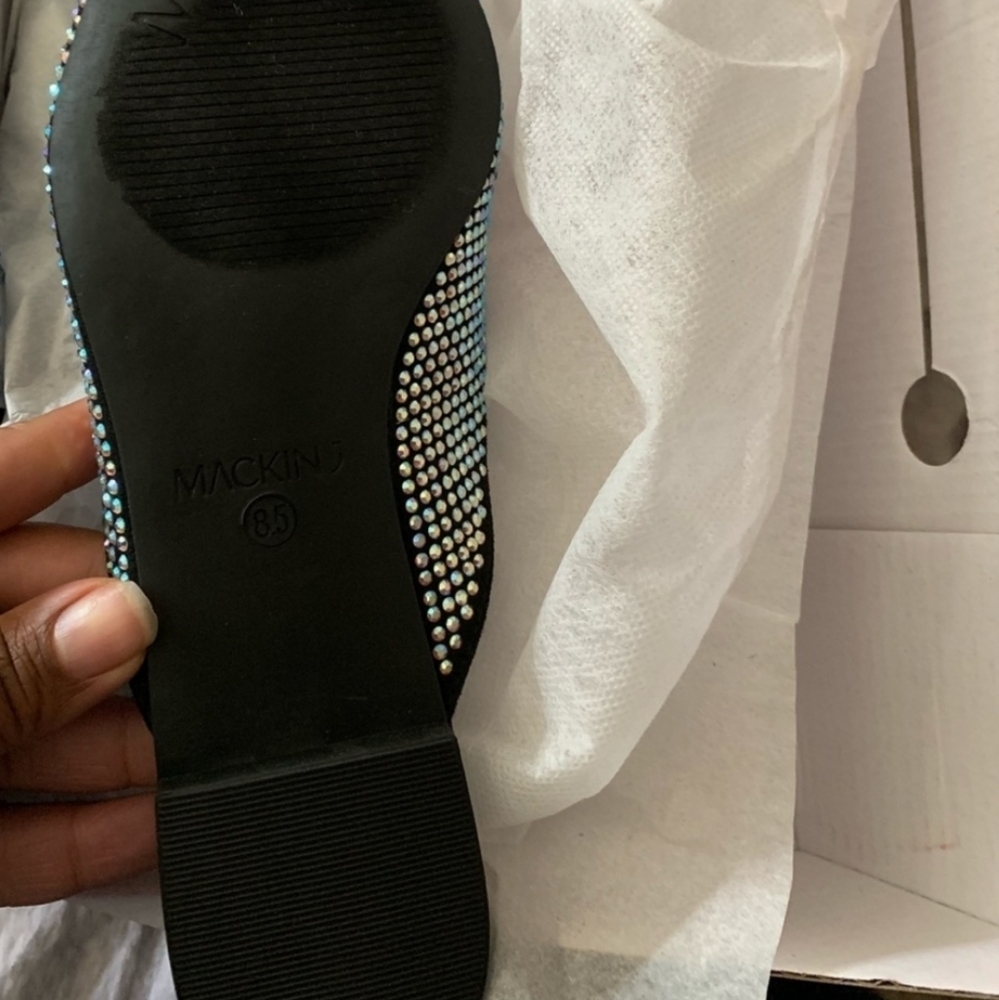 Rhinestone Studded Mules size 6 - Picture 3 of 3
